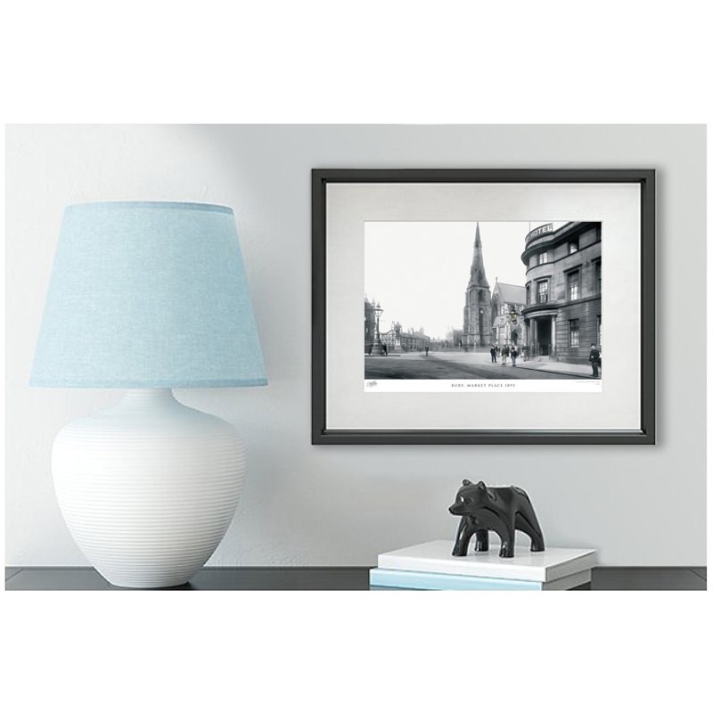 Bury, Market Place 1895 by Francis Frith - Single Picture Frame Print, Dark Grey/Ivory, 28cm H x 36cm W x 2.3cm D