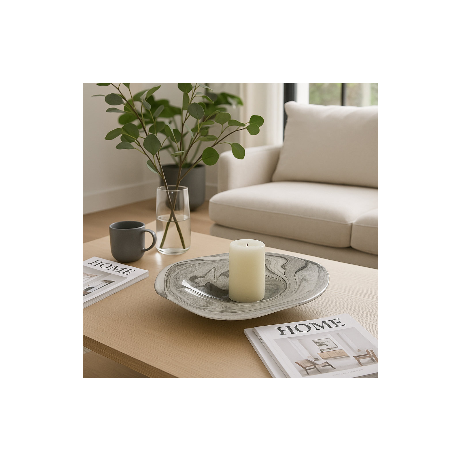 Malvina Modern Glass Tray - Set of 1