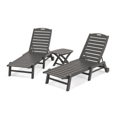 POLYWOOD Nautical 3-Piece Chaise Set