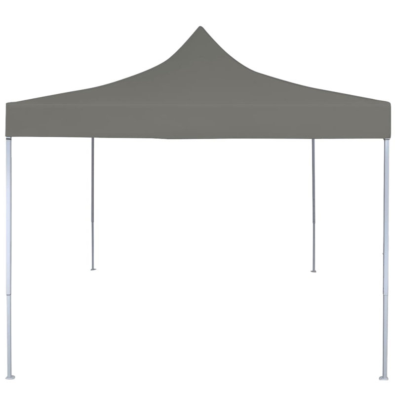 Steel Pop Up Gazebo, 235cm H x 300cm W x 300cm D, Silver, Anthracite