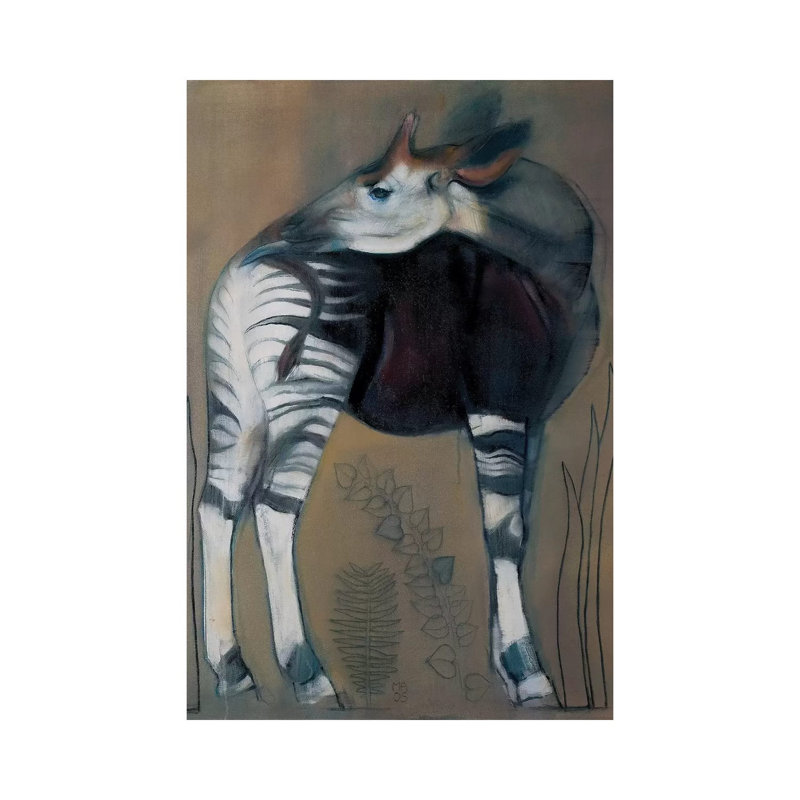 Okapi 1 Piece Wrapped Canvas Painting, 30.48 cm H x 45.72 cm W