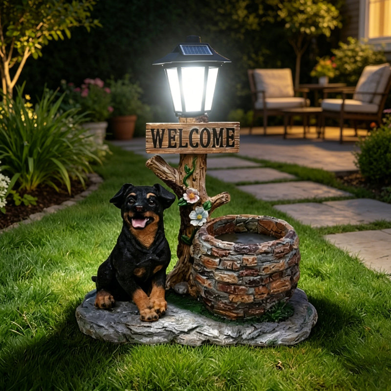 Statue de jardin d'extérieur Puppy Dog