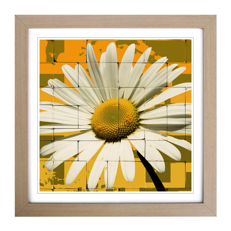 Daisy Constructivism No.4 - Framed Print, Oak