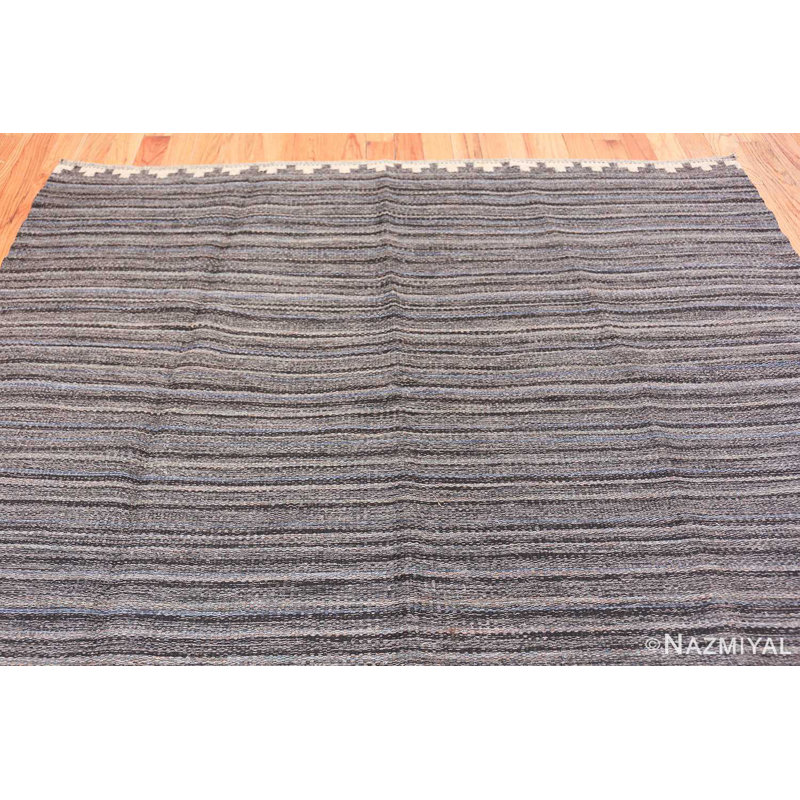 Scandinavian One-of-a-Kind Rectangle 6'4" x 10' Flatweave Area Rug