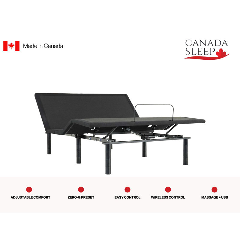 Base Txl réglable Canada Sleep Essential, Très grand simple