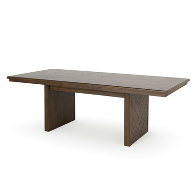 Gamino 72"–90"W Solid Acacia Extendable Dining Table