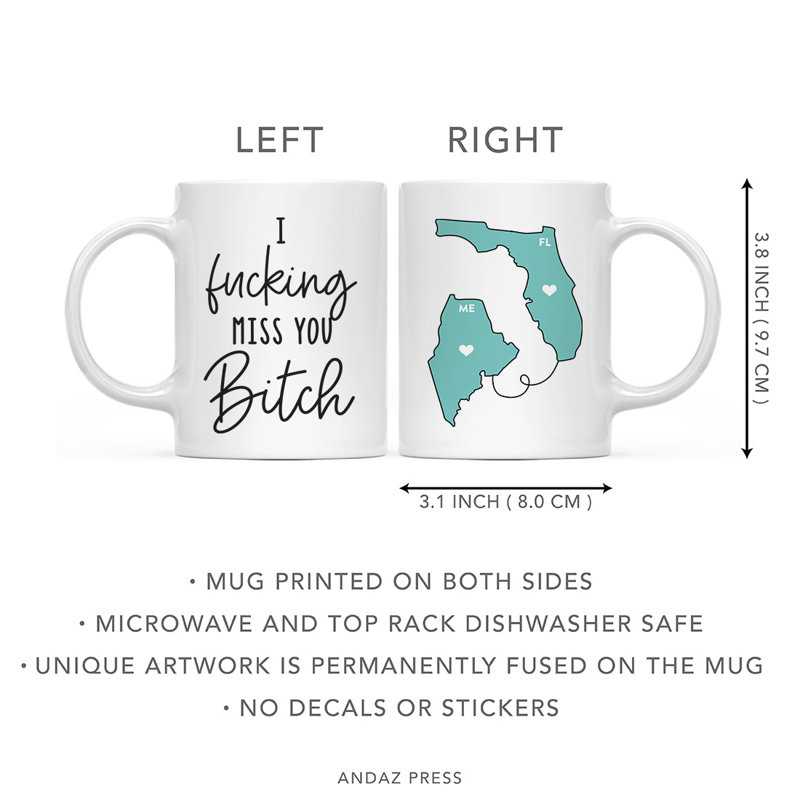 Ceramic Coffee Mug, Florida And Maine