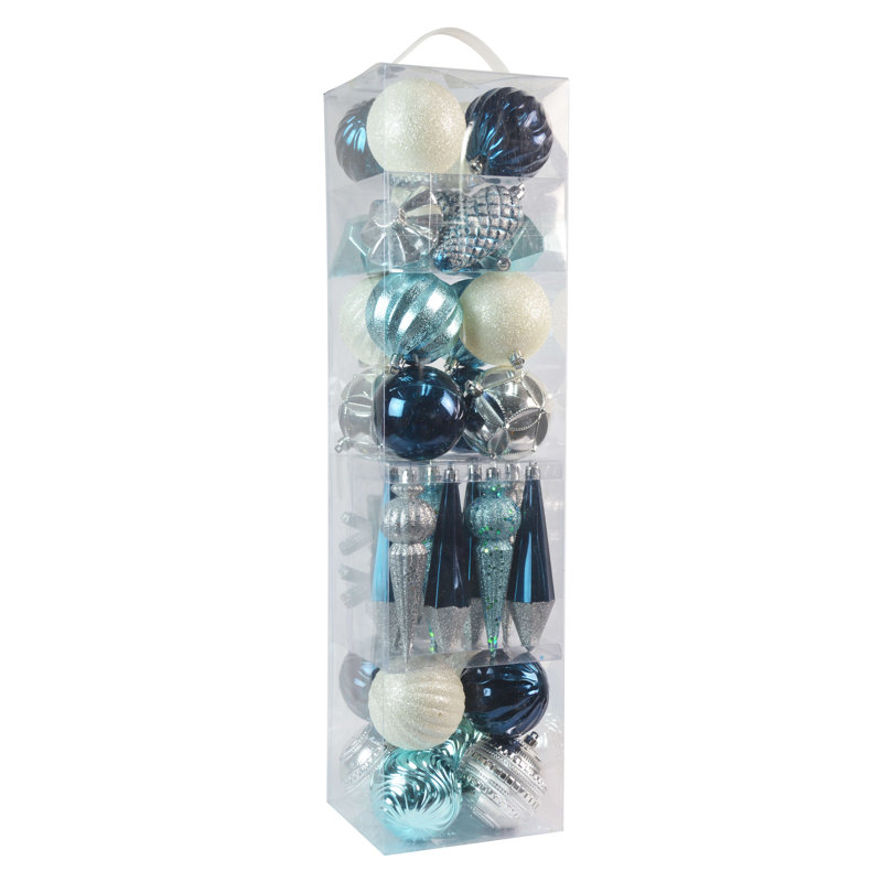21.26'' Ball Ornament, Silver/Blue/White