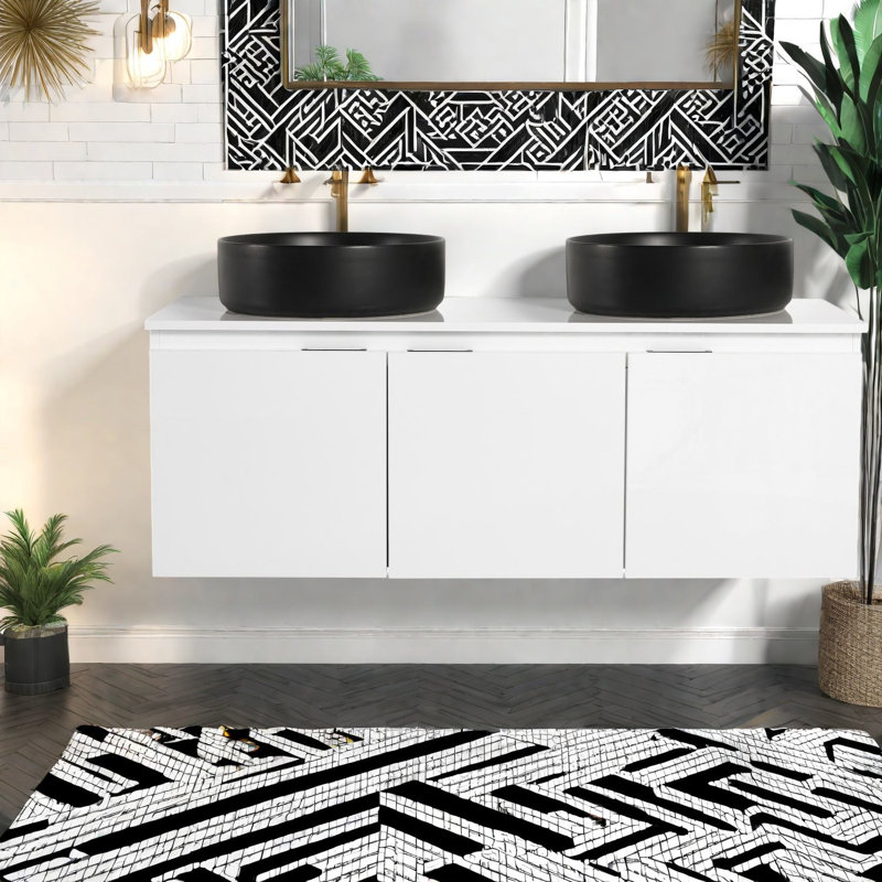 Meuble-lavabo peu encombrant (doit inclure le meuble-lavabo et le lavabo)