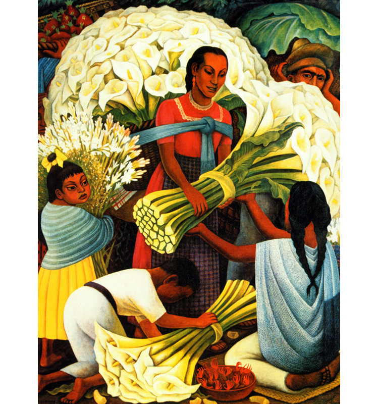 Flower Vendor, 48" H x 36" W