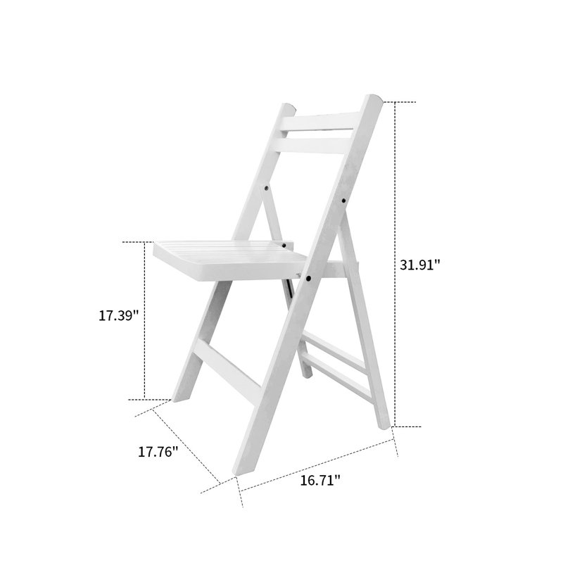 Ensemble de 4 chaises de patio en bois massif Red Barrel Studio®