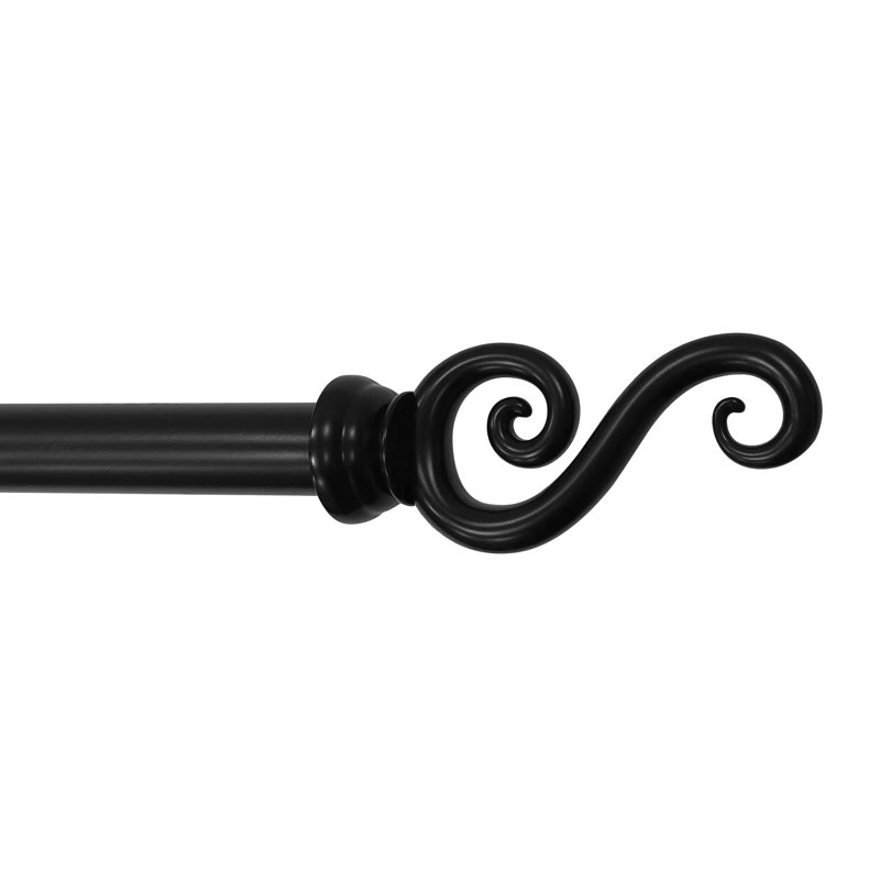 Tringle à rideaux simple ajustable 5/8 po Amundi, H 3,3 po x l 51,1 po x P 3,3 po