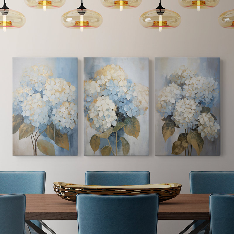 Floral Study Series XLI - ensemble de toiles tendues avec châssis Premium - prêt à être accroché