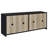 Ritner 79-Inch 4-Door TV Stand Media Console Black