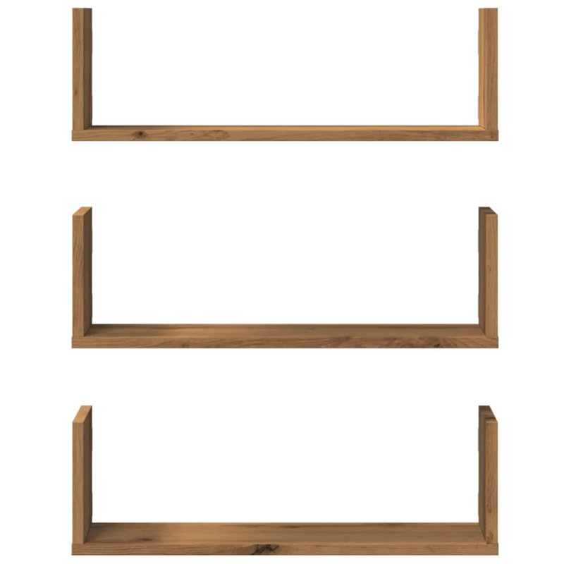 Riziero Floating Shelf, Artisan Oak, 18cm H x 58cm W x 18cm