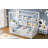 Twin Size Kids Floor Bed With Fences & Storage Shelves, Wooden Montessori Floor Bed Frame With Door & Guardrails,easy Assembly (white/twin)-649124192-649124194