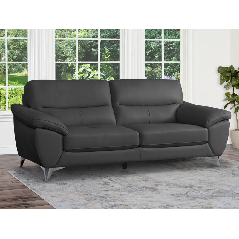 Sorenson Upholstered 86'' Sofa, 40" H x 86" W x 37" D, Dark Gray