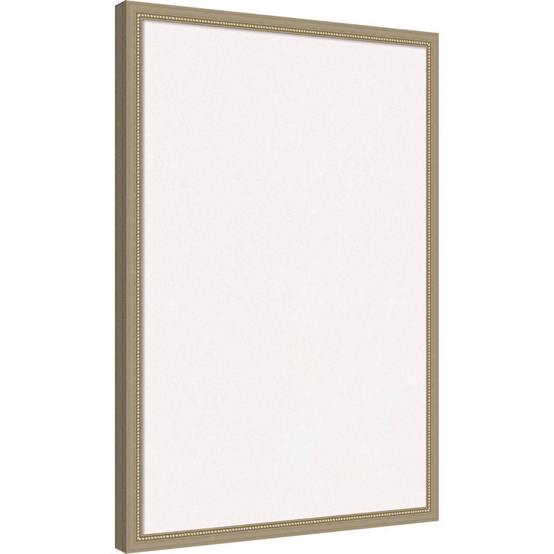 Tableau d'affichage en liège blanc Belmont, cadre argenté vieilli, L 26 po x H 38 po, Argent Belmont