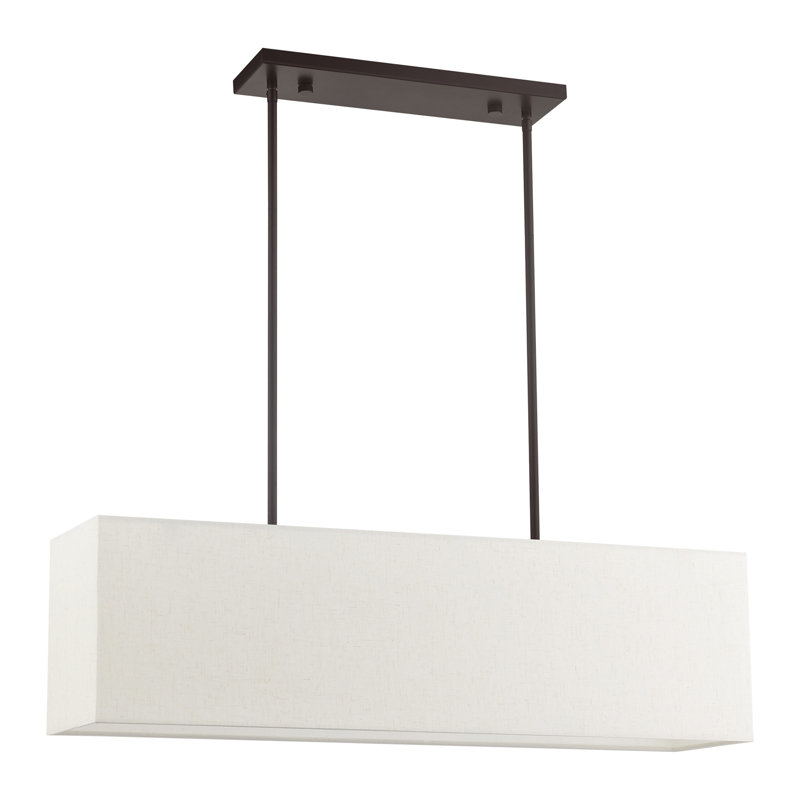Ajanee - Light Pendant, 11.5" H x 36" W x 8.5" D, English Bronze, Oatmeal