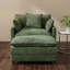 Fauteuil d'appoint surdimensionné en chenille avec repose-pieds-1219660615