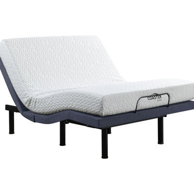Base de lit réglable simple extra longue, conception grise et noire, télécommande sans fil, zéro gravité, antisnore, massage à trois niveaux pour chambre à coucher, rails, finition, double