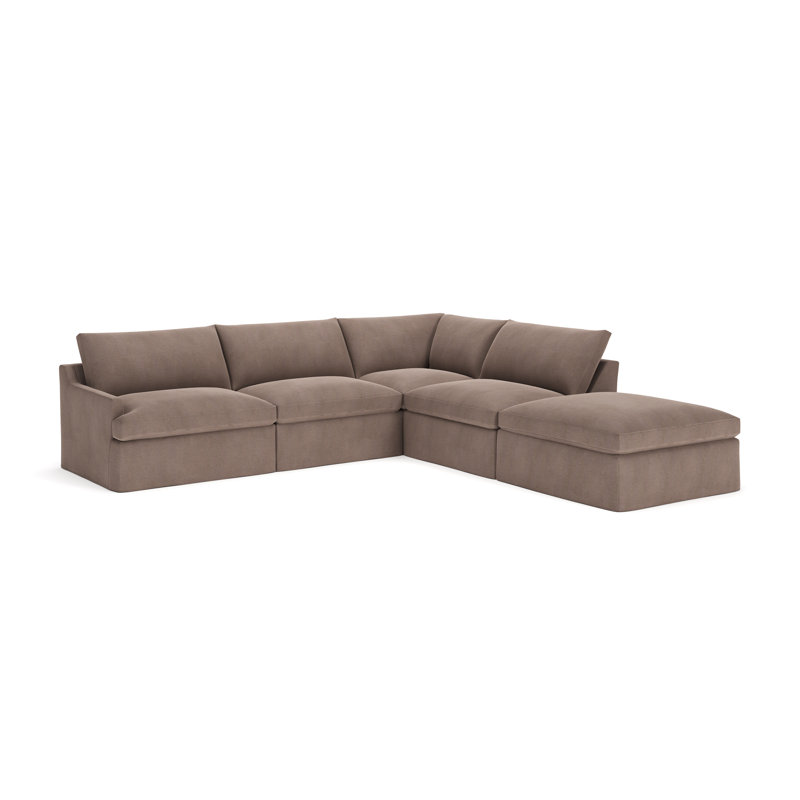 Canapé modulaire 5 pièces Wrenley, Croisière à la dérive, Toile minuit Bayou