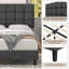 Size Modern Upholstered Bed Frame with Adjustable Square Tufted Headboard-93363909-99170190