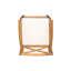 Bois de 2 - beau dossier en croix, rembourrage d'eau, H 45,26 po, assemblage 2, dossier avec coussins, tabourets d'extérieur-1284465476