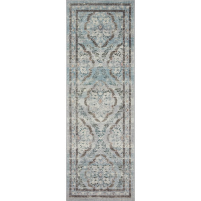 Rifle Paper Co. x Loloi Courtyard Blue Area Rug feat. CloudPile