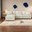 Canapé modulaire en polyester durable et compact avec rangement, conception moderne pour les petits espaces de vie