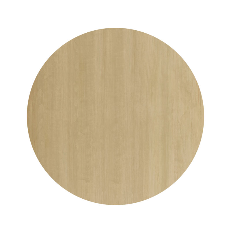 Gysbert Maple Round Solid Wood Dining Table, Natural, 42" W x 42" L