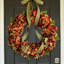 Couronne d'hortensia d'automne pour la porte d'entrée, couronne de campagne rustique d'automne rustique faite à la main de 17,7 po, couronne d'hortensia orange réaliste avec arc, pour décoration murale de fenêtre de porche