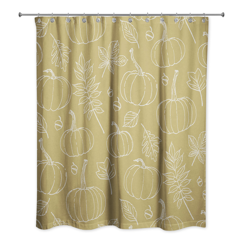 Rideau de douche simple, Jaune
