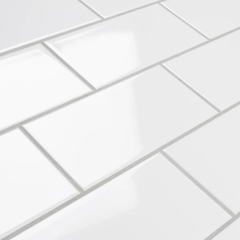 Autograph | 4"x8" Ceramic Subway Tile, White Gloss