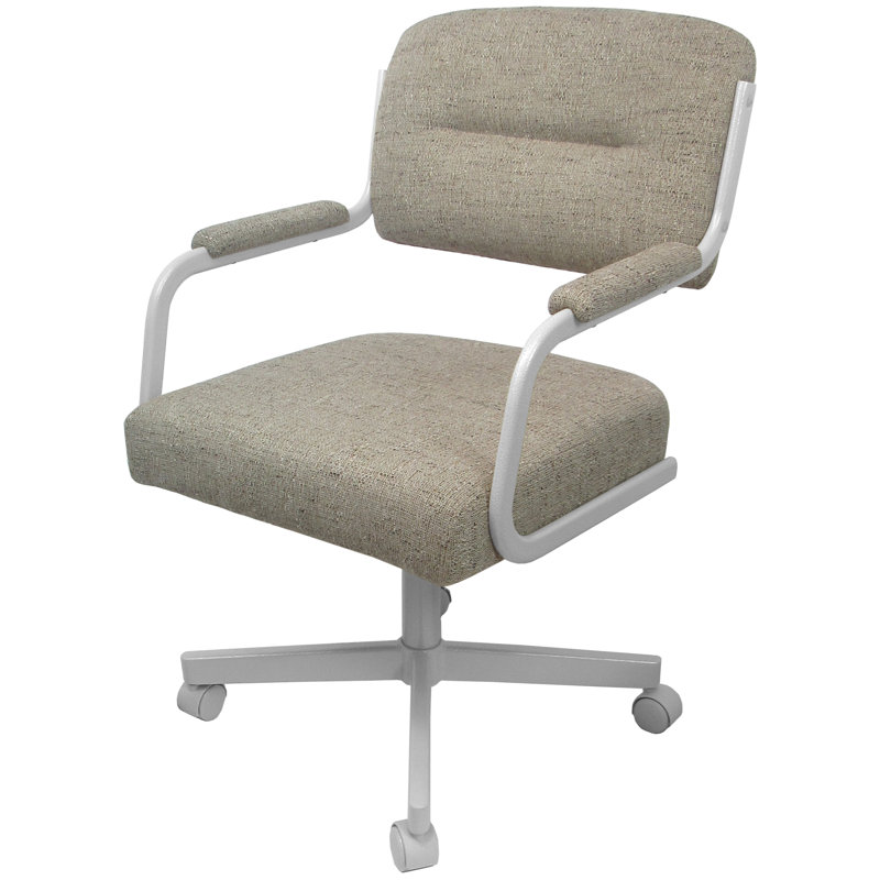 Chaises de bureau Holle, Bois flottant Hemsath, Blanc