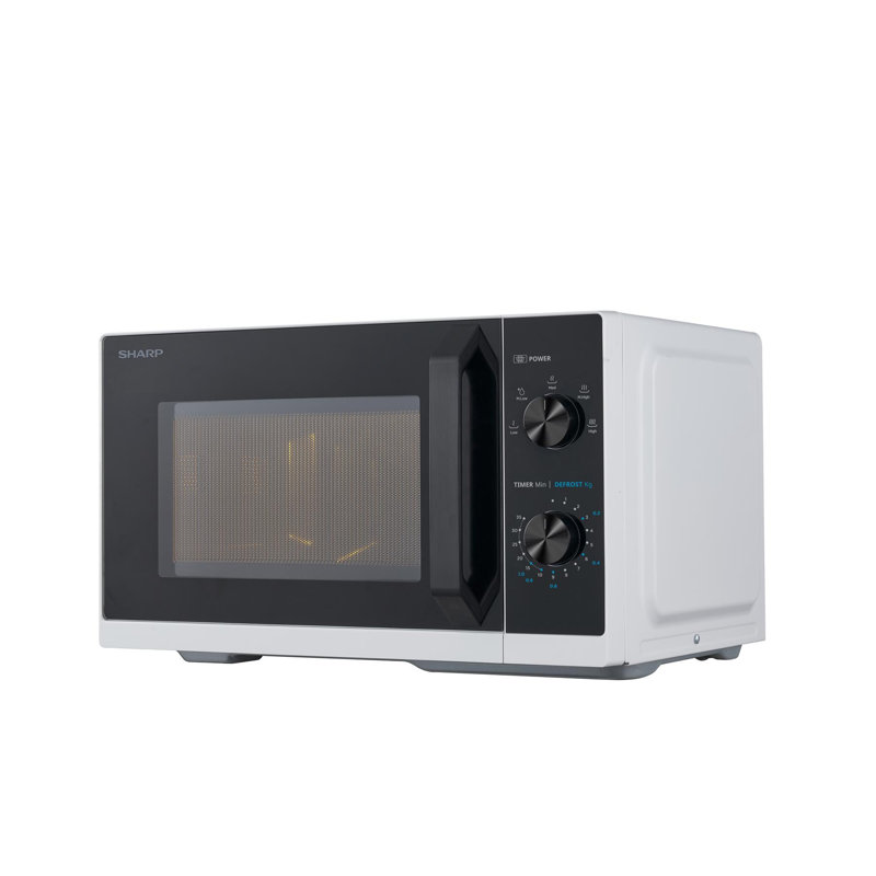 Sharp 44cm 800W - Watt Countertop Microwave, White