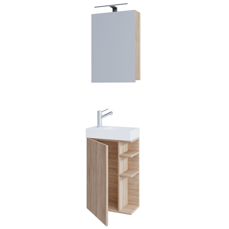 Ravis Bathroom Furniture Suite, Brown