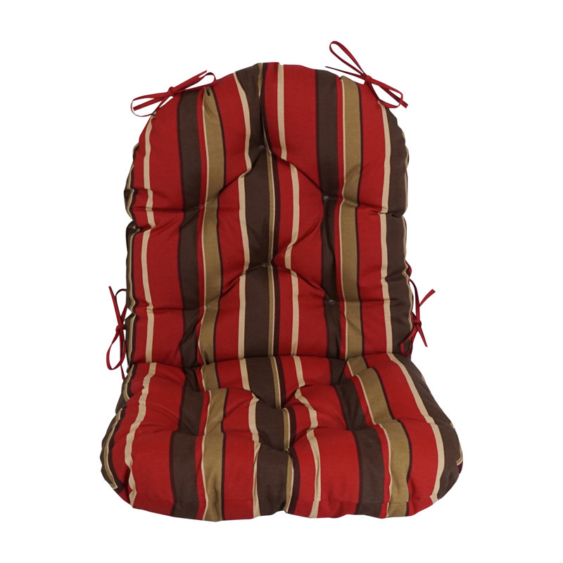 Outdoor 6'' Seat / Back Cushion, Monserrat Sangria Stripe