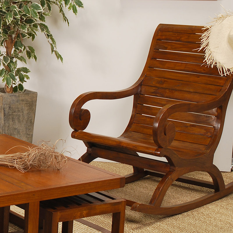 Lashley Solid Wood Rocking Chair