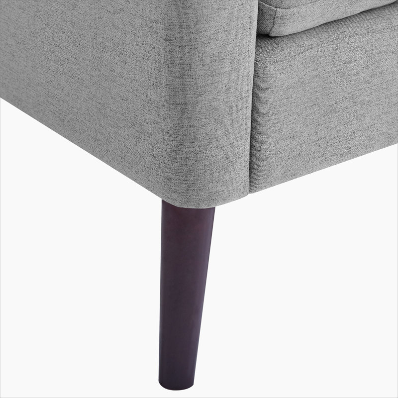 Fauteuil capitonné et rembourré, Gris