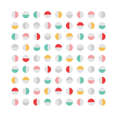 Colorful Circles - Wrapped Canvas Print