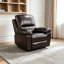 Fauteuil inclinable électrique de 38,98 po de large avec chargeur USB et brun