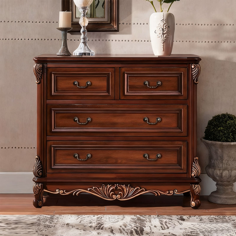 Brown Solid + Manufactured Wood Accent Cabinet