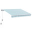 Auvent rétractable 12 pi x 10 pi. Et eau -, manivelle manuelle, cadre en aluminium pour patio, terrasse, cour. Auvent de terrasse. Pare-soleil avec tissu aquatique, confort de patio.