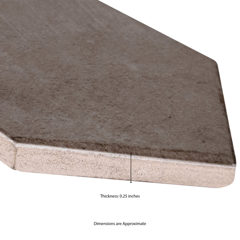 MSI Renzo Glossy Ceramic Picket Wall Tile, Storm