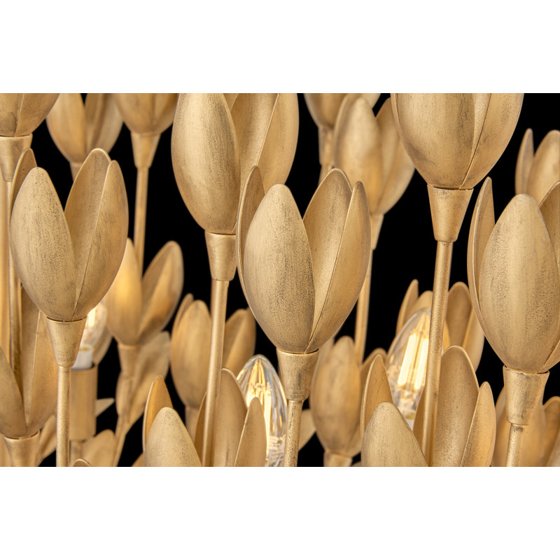 Hinkley Flora Linear Chandelier, Burnished Gold