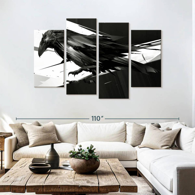 Brampt Abstract Crow, 54" H x 84" W