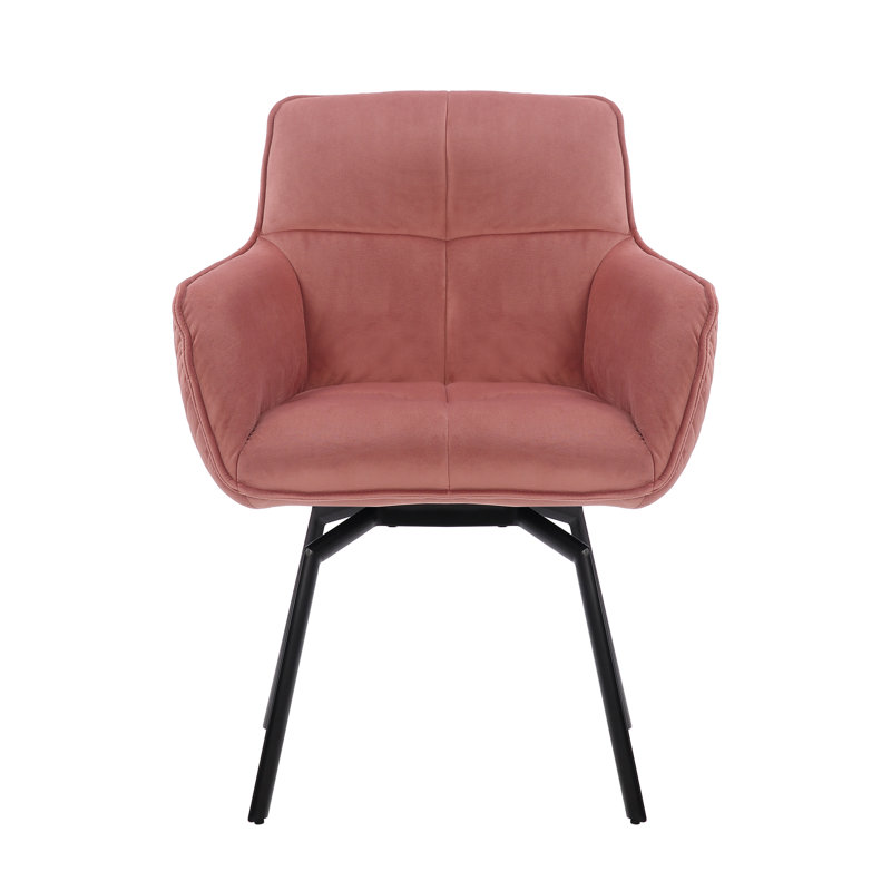 Velvet Swivel Armchair, Pink