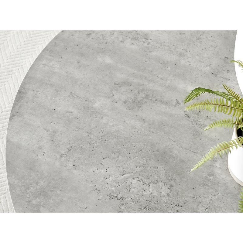 Tierra Modern Chrome Metal & Marble Effect Round Dining Table Set with 4 Chairs, 75 x 120 x 120cm, Light Grey