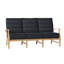 Croquet 75.75" Wide Outdoor Teak Patio Sofa with Cushions-1041148325-1073077554-1065669894